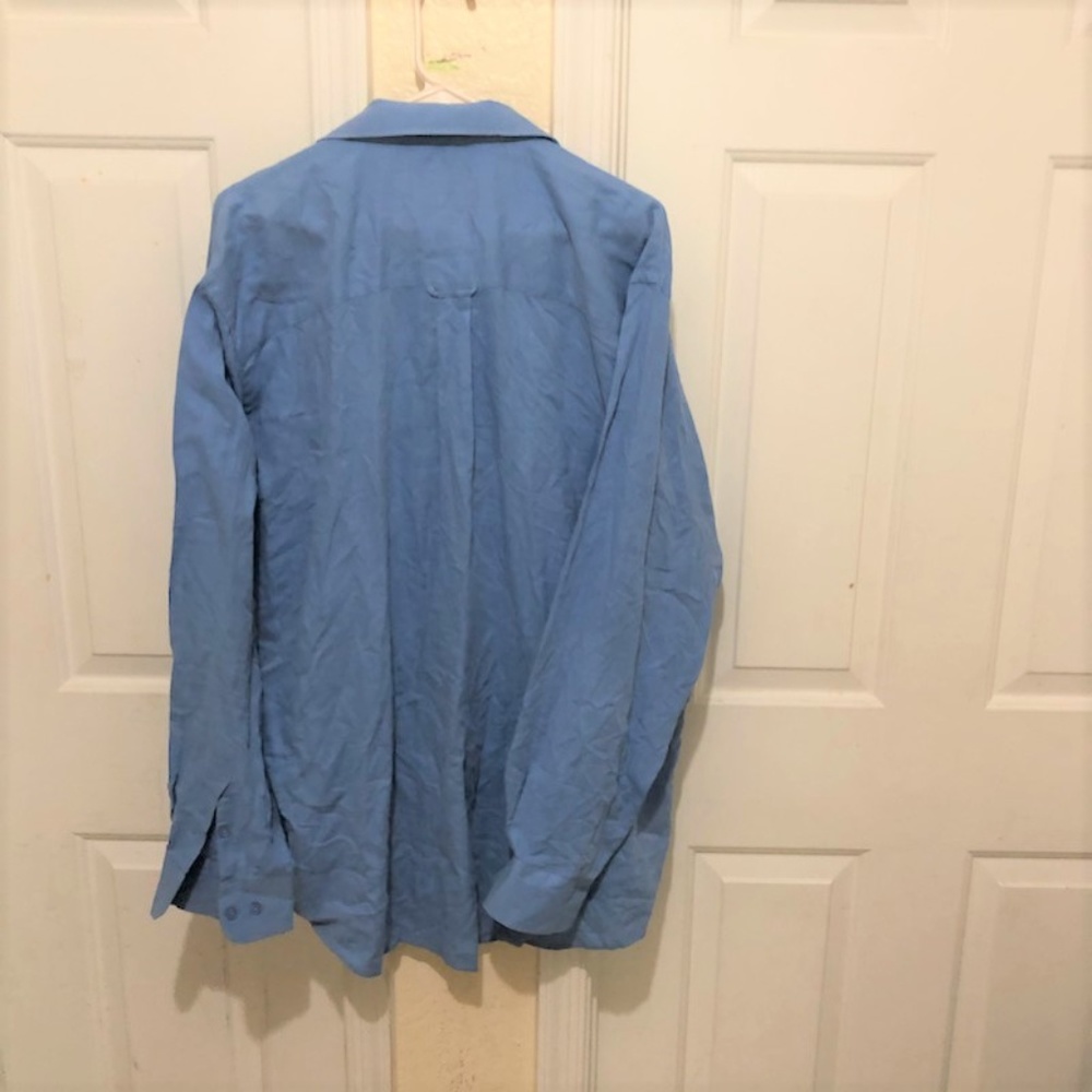 Salvatore Pellegrino Long Sleeve Blue Button Shirt - Picture 2 of 3